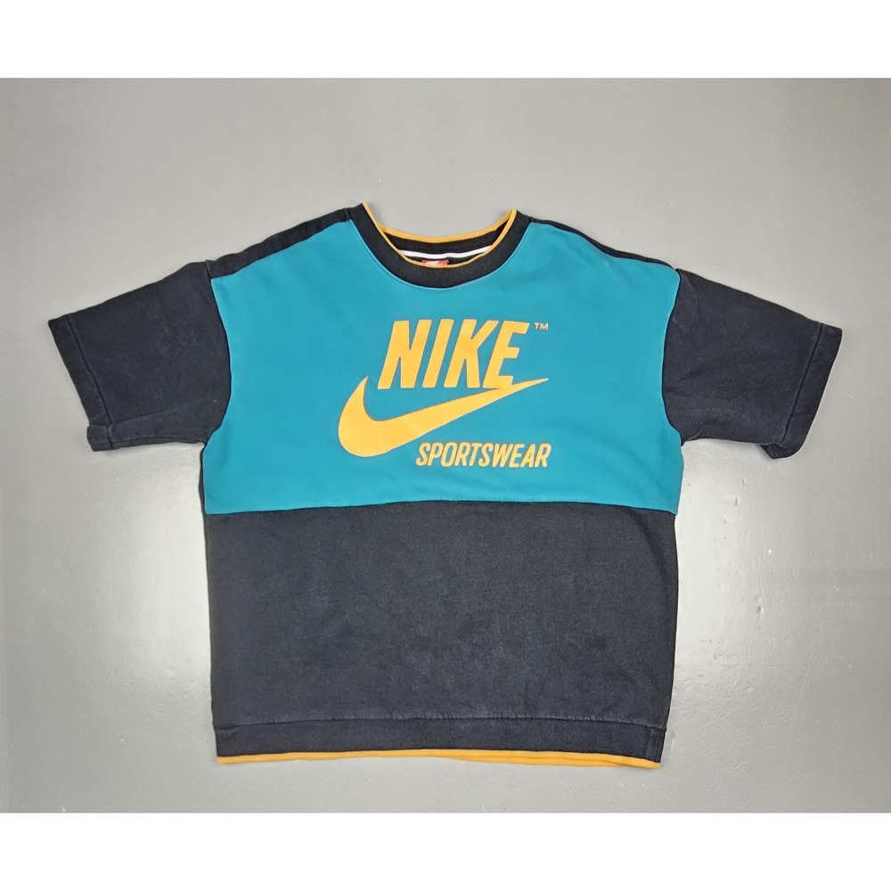 Nike NSW Sweatshirt Mens Lrg. VTG Crewneck Red Tag Archive Black Blue 921747-010